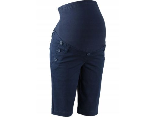 B.P.C bermudy ciążowe z pasem na brzuszek granatowe r.36