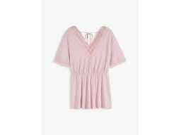 B.P.C t-shirt różowy z koronką i wiązaniem r.40/42