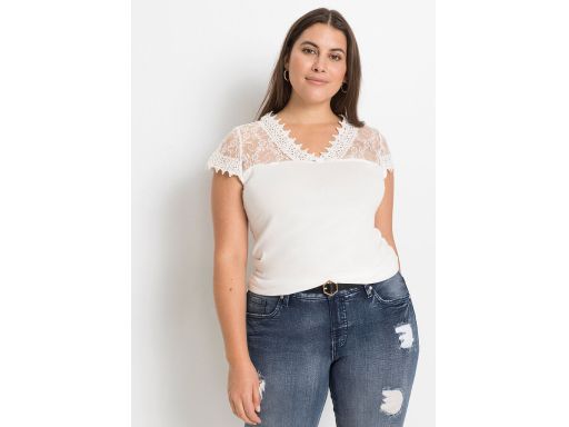 B.P.C śmietankowa bluzka z koronką ^32/34