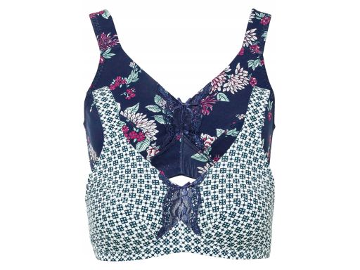 B.P.C 2-pak biustonoszy miękkich bawełnianych we wzory 100C.