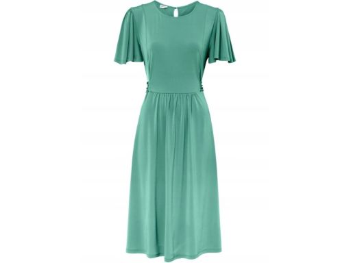 B.P.C sukienka zielona wiązanie midi 36/38.