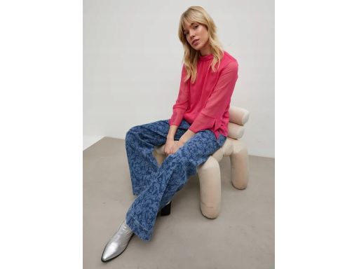 B.P.C różowa luźna bluzka szyfonowa r.50