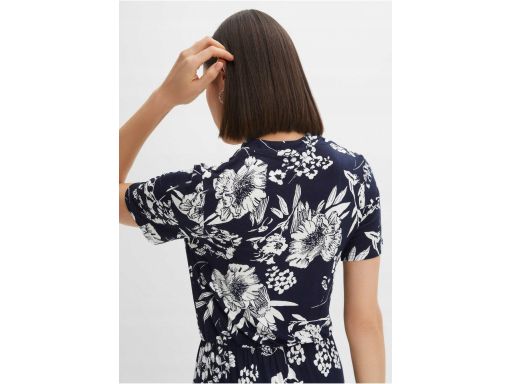 B.P.C długa sukienka granatowa wzory r.36/38