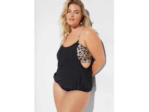 B.P.C tankini 2w1 z wbudowanym topem w cętki 42.
