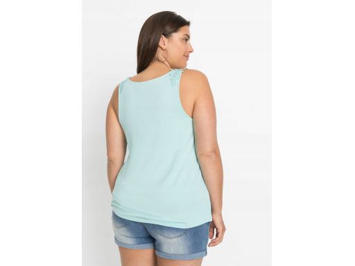 B.P.C top turkusowy z koronką ^44/46