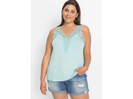 B.P.C top turkusowy z koronką ^44/46