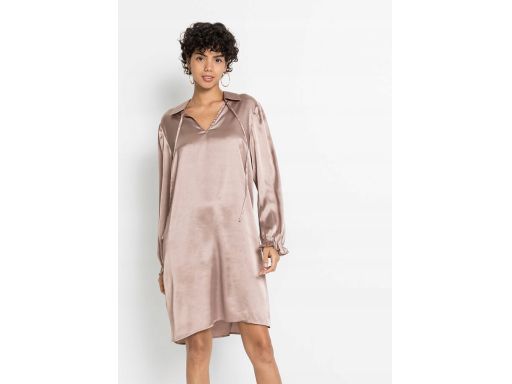 B.P.C sukienka satynowa złoto-beżowa ^38