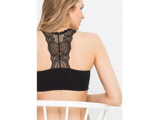 B.P.C biustonosz do karmienia czarny bawełniany z koronką ^44/46