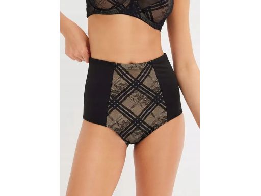 B.P.C. majtki figi modelujące czarne z koronką ^38