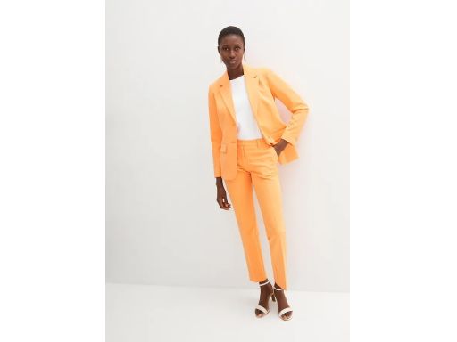 B.P.C Spodnie damskie eleganckie w kant pudrowy pomarańcz ^46