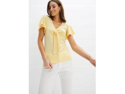 B.P.C żółta bluzka z wiązaniem ^48/50