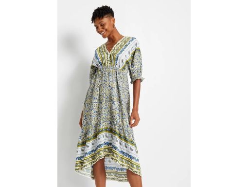 B.P.C asymetryczna sukienka we wzory r.50