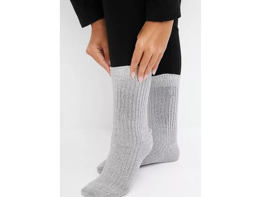 B.P.C. 4-pak skarpety relaksacyjne w prążek wysokie szare ^35-38