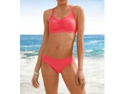 B.P.C bikini bustier różowe z figami r.40