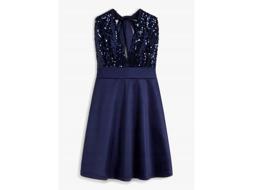 B.P.C sukienka z cekinami granatowa sexy 44/46.