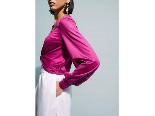 B.P.C krótka, różowa bluzka ze splotem ^36/38