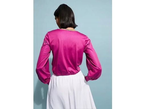B.P.C krótka, różowa bluzka ze splotem ^36/38