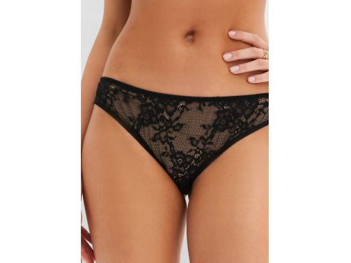 B.P.C koronkowe sexi figi mini czarne z poliamidu z recyklingu r.36/38