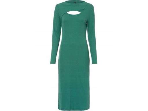 B.P.C sukienka zielona midi prążek ^40/42