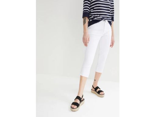 B.P.C spodnie jeansy 3/4 białe 54.