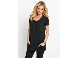 B.P.C długi t-shirt czarny z naszytymi kieszeniami ^40/42