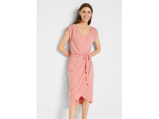 Sukienka dżersejowa różowa midi 44/46