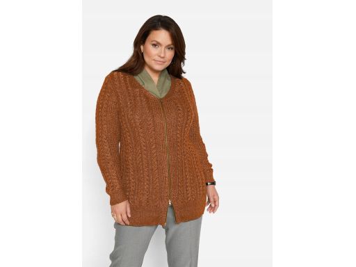 B.P.C Długi sweter rozpinany w warkocze ^36/38