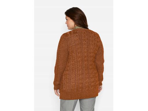 B.P.C Długi sweter rozpinany w warkocze ^36/38