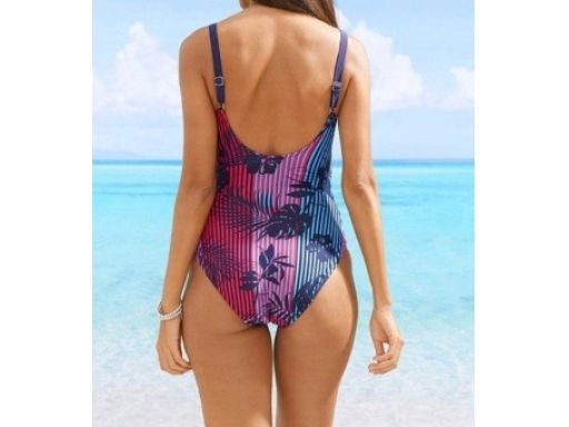 B.P.C kostium jednoczęściowy granatowy w liście 42