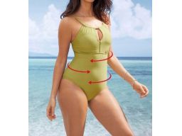 B.P.C Kostium kąpielowy oliwkowy modelujący r.40