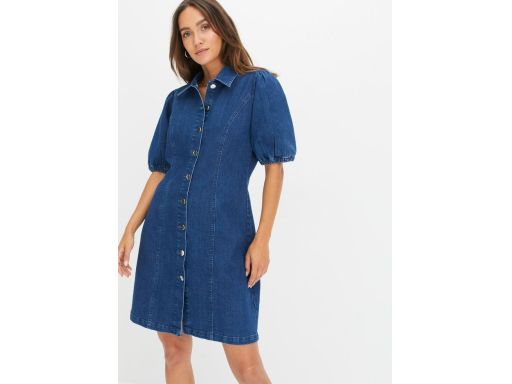 B.P.C jeansowa sukienka z kołnierzykiem r.42
