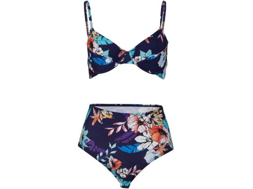 B.P.C. bikini typu minimizer granatowe w kolorowe wzory r.40 80B