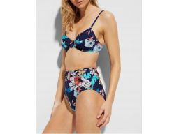 B.P.C. bikini typu minimizer granatowe w kolorowe wzory r.40 80B