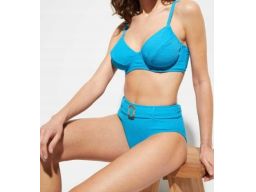 B.P.C niebieskie bikini z fiszbinami i figami z wysokim stanem r.46 (9