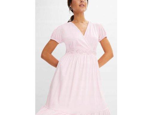 B.P.C. sukienka różowa z koronką wiskoza 36/38