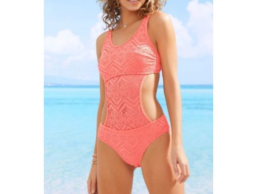 B.P.C kostium kąpielowy monokini ażurowy pomarańczowy 42