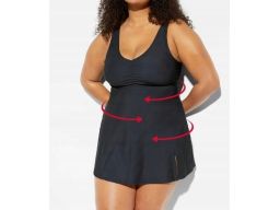 B.P.C sukienka kąpielowa shape czarna średni stopień modelowania r.48