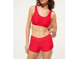 B.P.C bikini malinowe bustier z szortami r.36