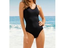 B.P.C kostium jednoczęściowy czarny z aplikacją przy ramiączkach r.44