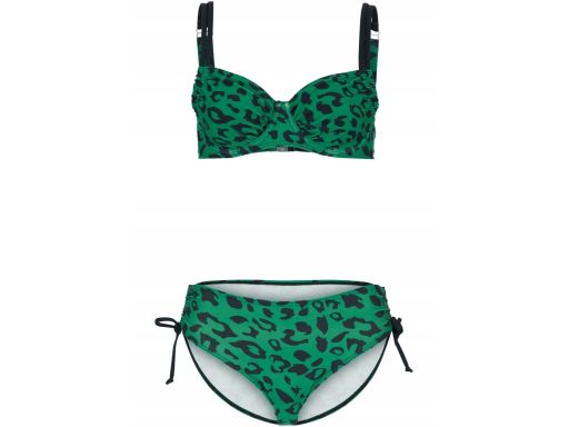 B.P.C bikini na fiszbinach zielone w cętki r.44(85C)