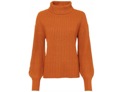 B.P.C sweter prążkowany z golfem oversize 36/38