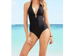 B.P.C kostium jednoczęściowy czarny sexy wycięcia r.42