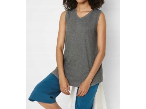 B.P.C szary top z bawełny organicznej dłuższy 48/50