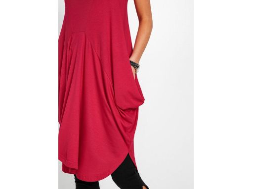 B.P.C długi top różowy marszczenia r.36/38