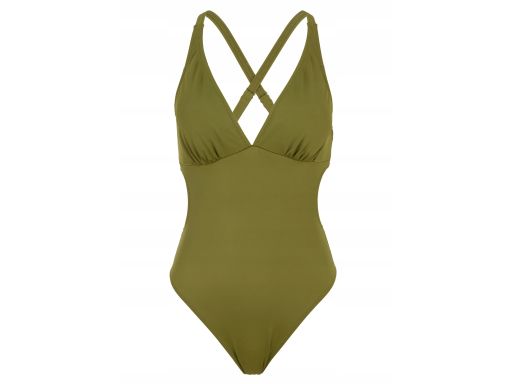 B.P.C kostium jednoczęściowy khaki sexy wycięcia r.44