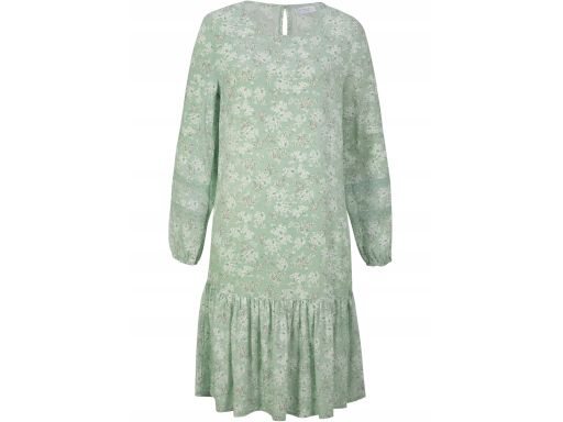 B.P.C Zielona sukienka we wzory r.40