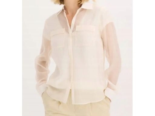 B.P.C bluzka ecru koszulowa elegancka r.44