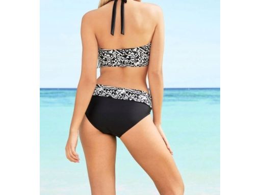B.P.C bikini czarno-białe z frędzlami r.46