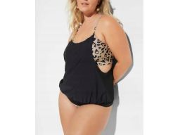 B.P.C tankini 2w1 z wbudowanym topem w cętki r.42