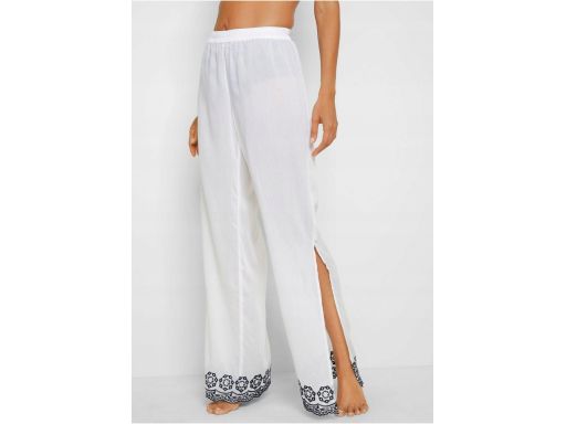 *B.P.C spodnie białe z haftem plażowe r.38